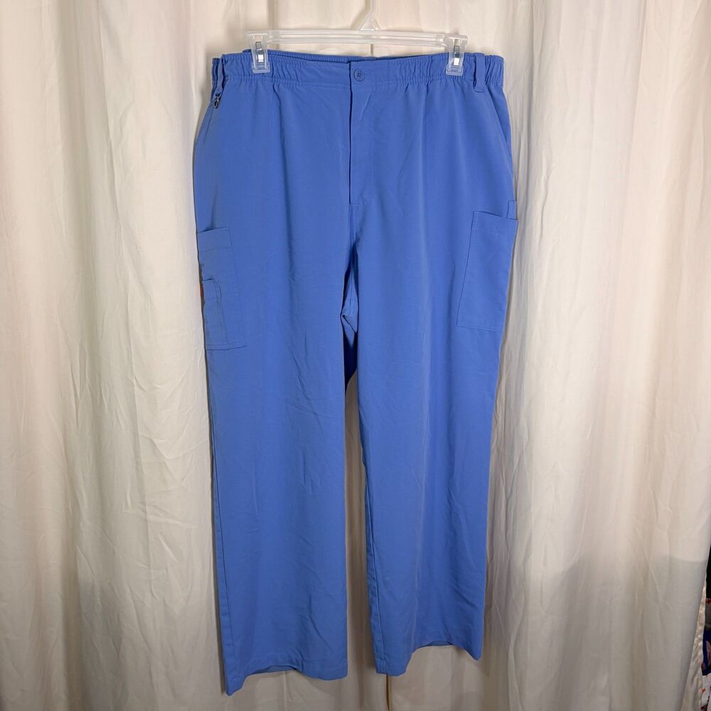 Dickies Xtreme Stretch Men's Cargo Scrub Pants Size 2XL Ceil Blue Utility 81210